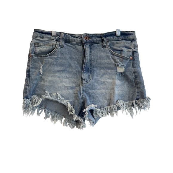 Re generation Pants - Re/Generation by One Teaspoon High Rise Distressed Denim Shorts Sz 11/30 summer